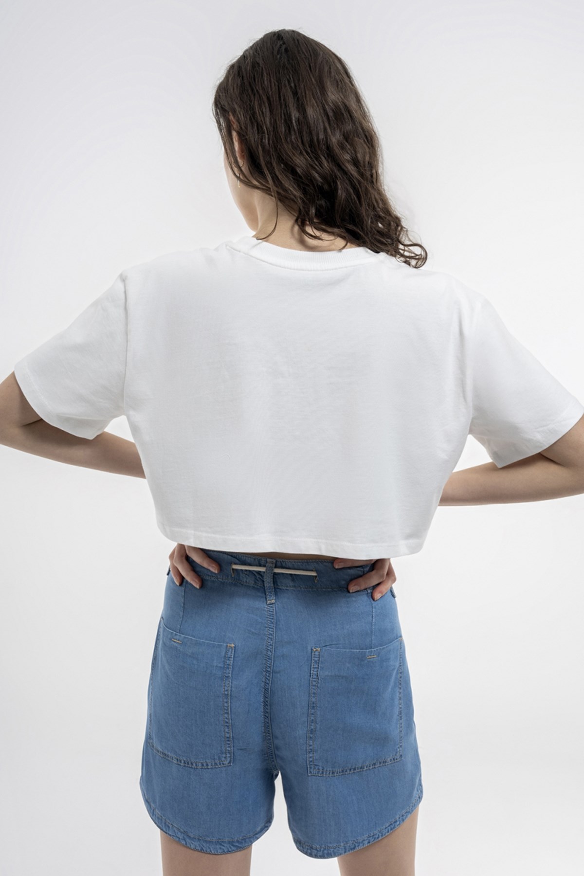 Loft Loose Crop Kadın Tişört LF2035323 Beyaz