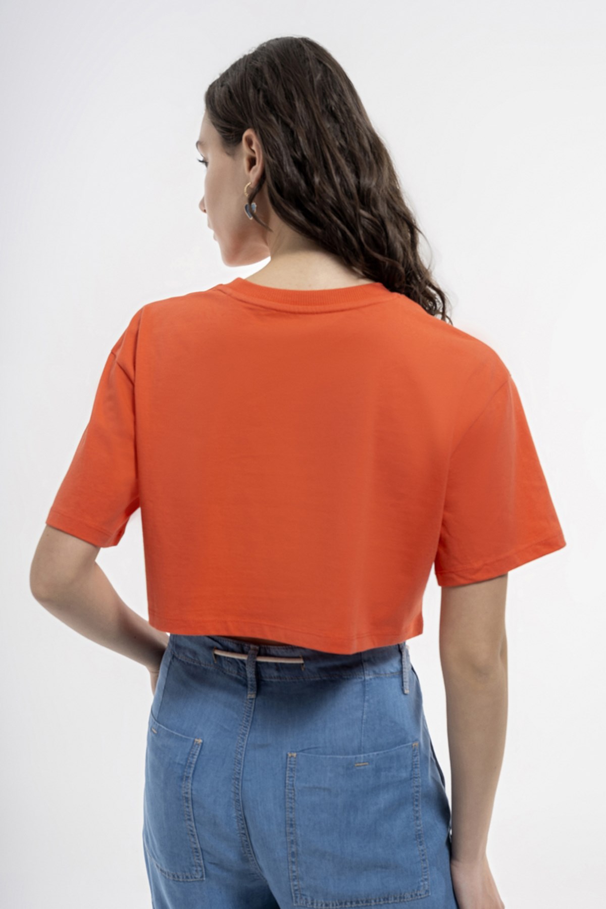 Loft Loose Crop Kadın Tişört LF2035323 Turuncu