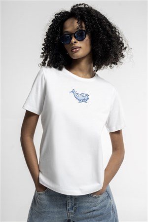 Loft Loose Fit Kadın Tişört LF2035358 Beyaz