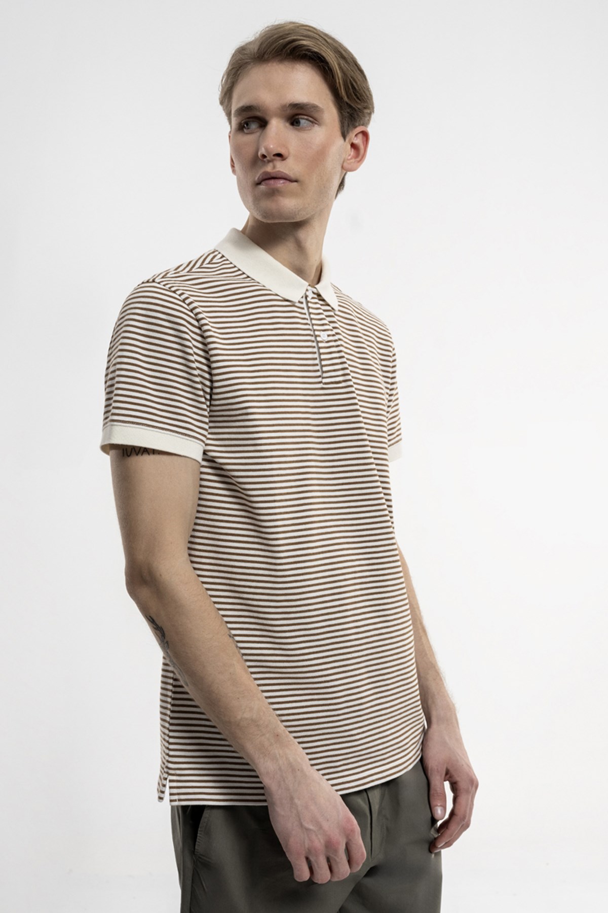 Loft Erkek Polo Yaka Tişört LF2035568 Bej