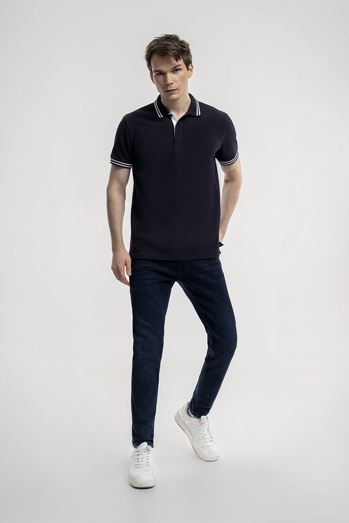 Loft Erkek Polo Yaka Tişört LF2035571 Lacivert