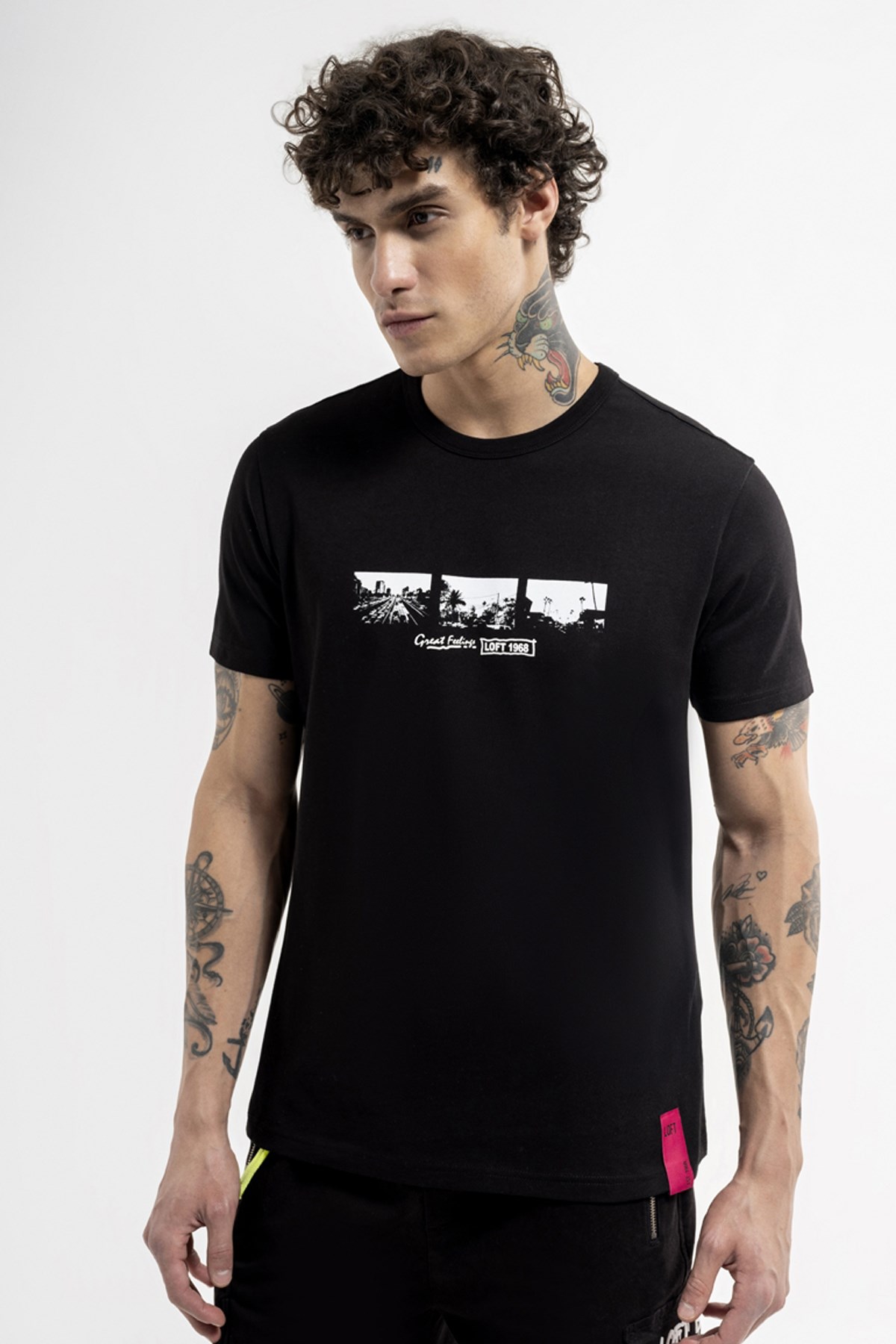 Loft Erkek Tişört LF2035575 Siyah