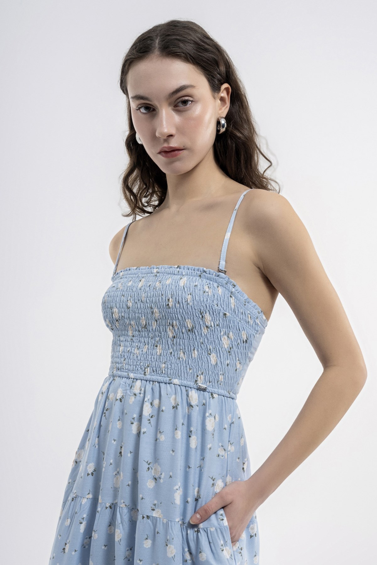 Loft Kadın Elbise LF2035620 Mavi