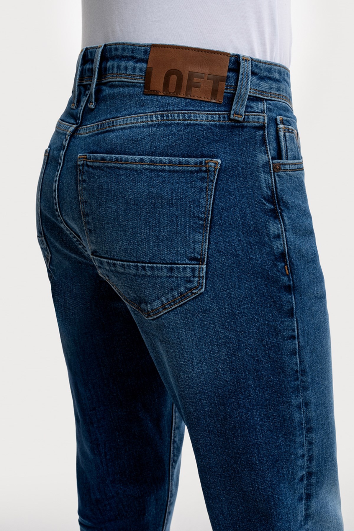 Loft Lukas Mid Wash Erkek Jean Pantolon LF2035689 Mavi