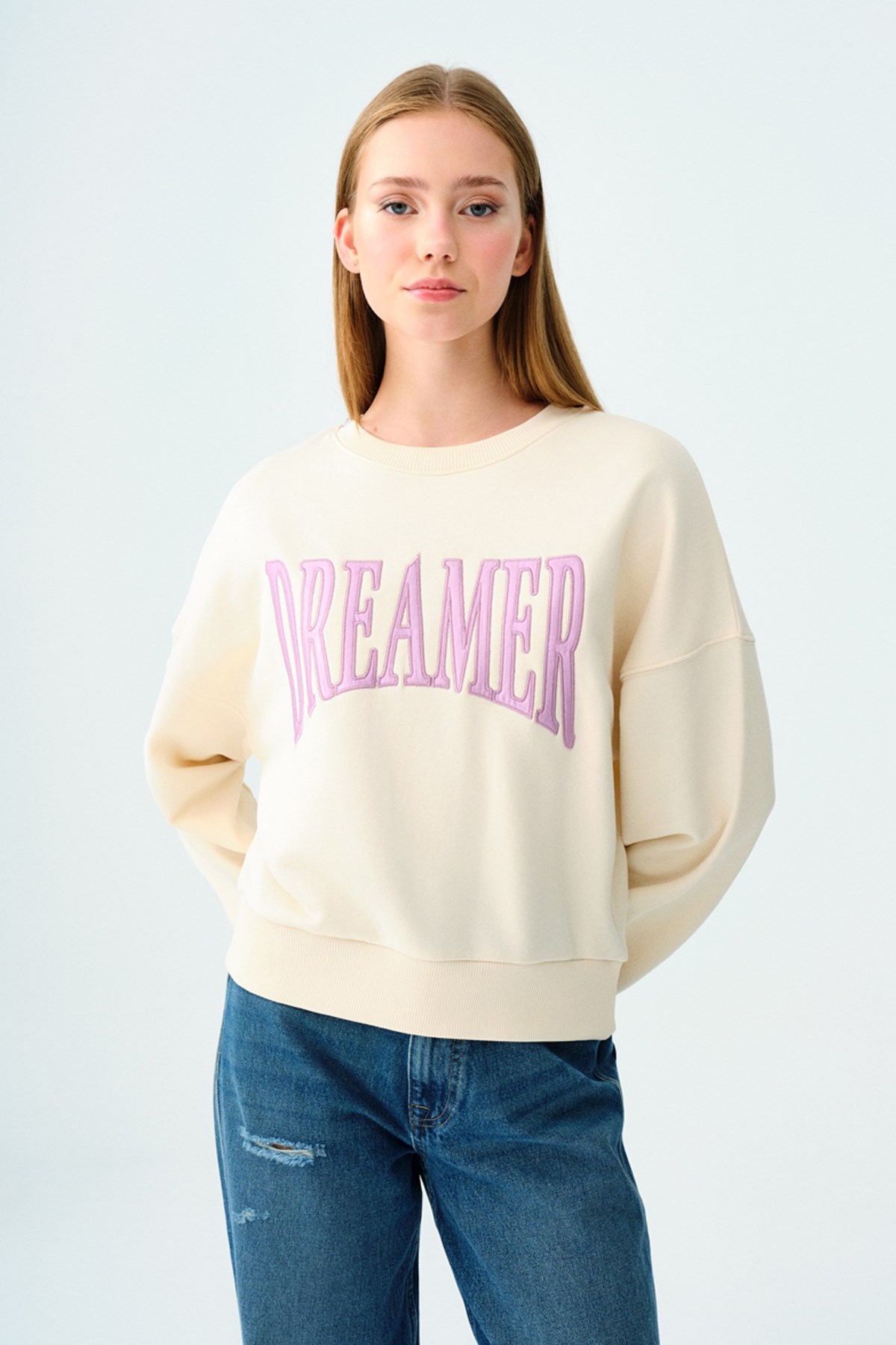 Loft Kadın Sweatshirt LF2035722 Ekru