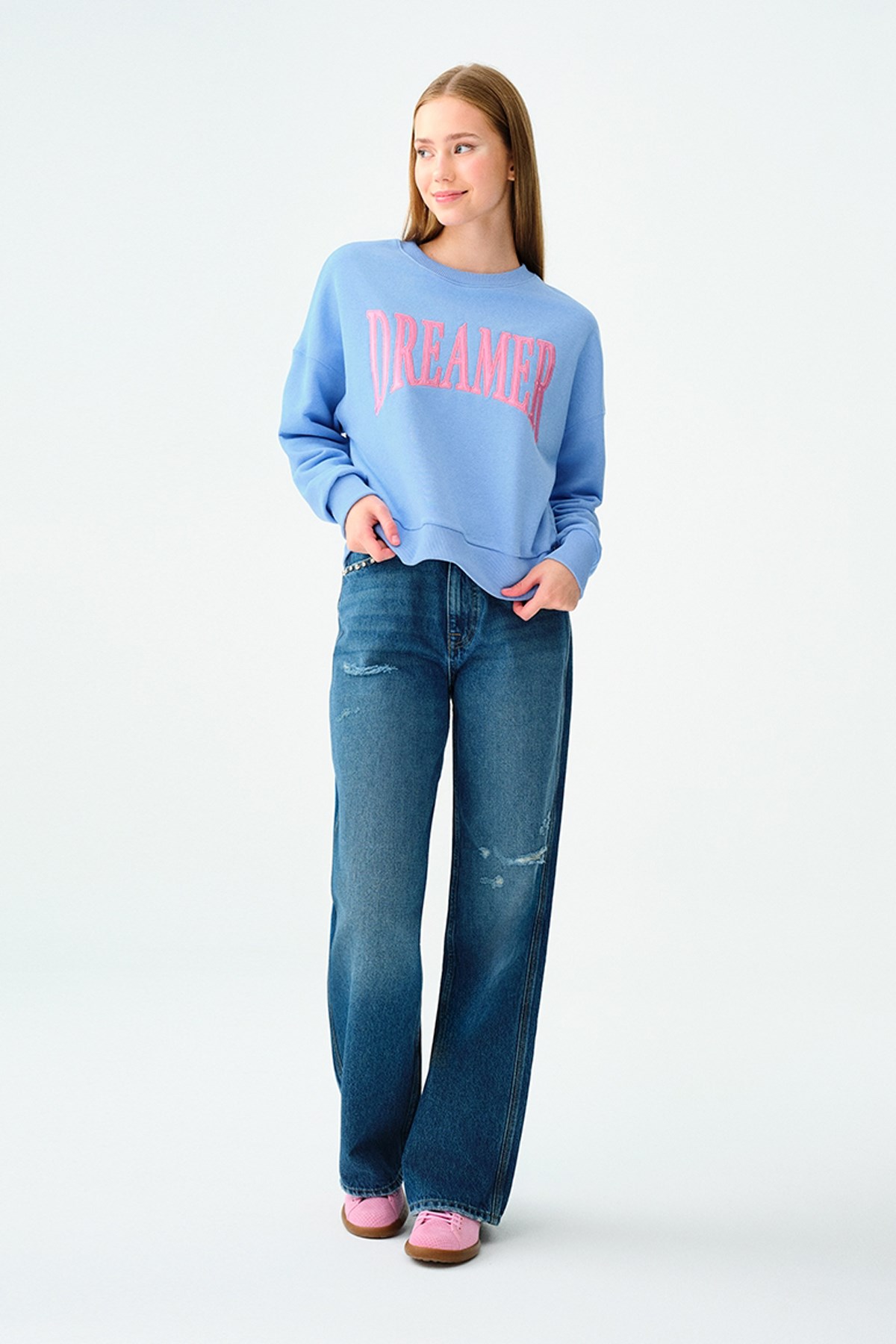 Loft Kadın Sweatshirt LF2035722 Mavi