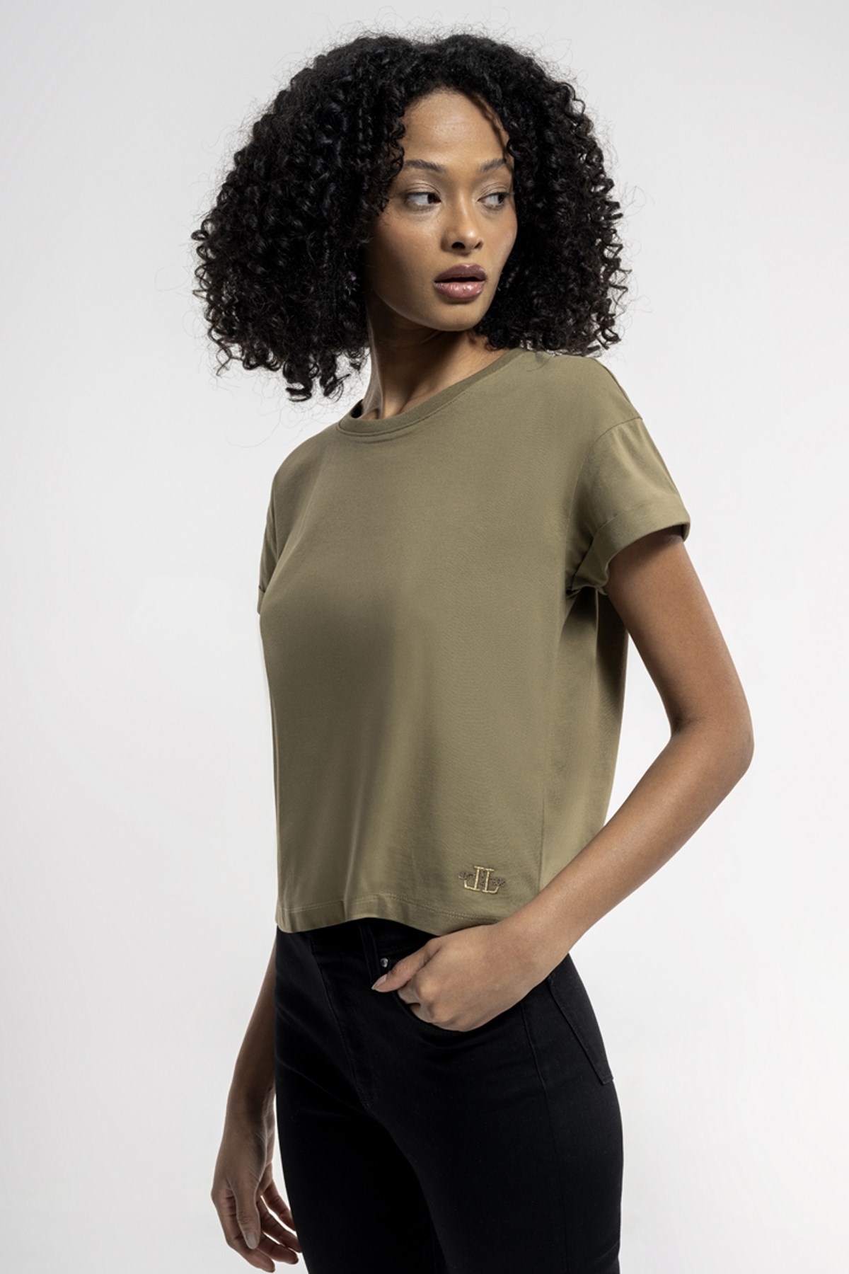 Loft Loose FitKadın Tişört LF2035741 Haki