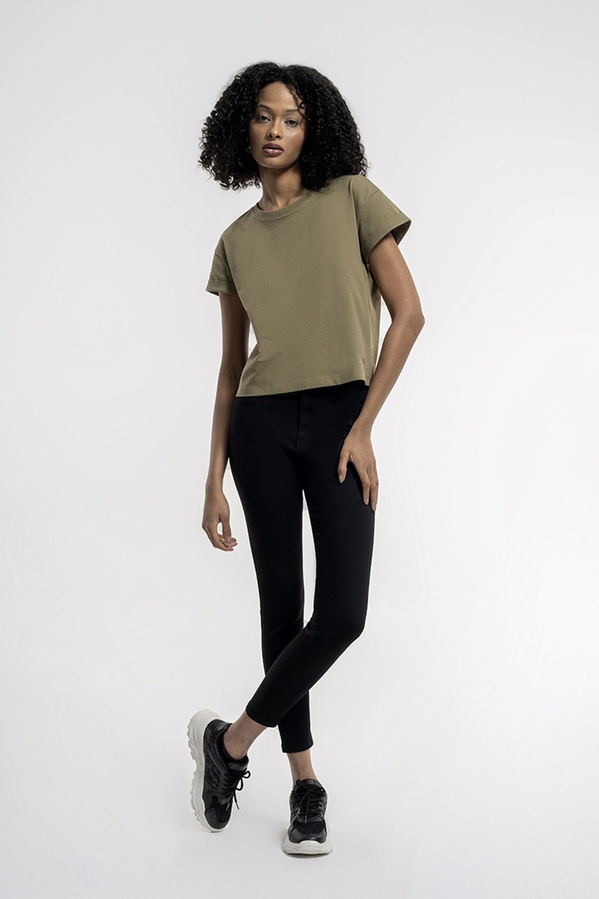 Loft Loose FitKadın Tişört LF2035741 Haki