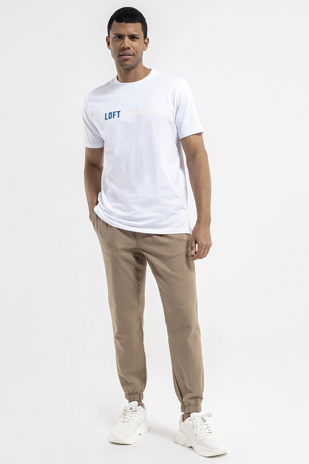 Loft Erkek Tişört LF2035779 Beyaz
