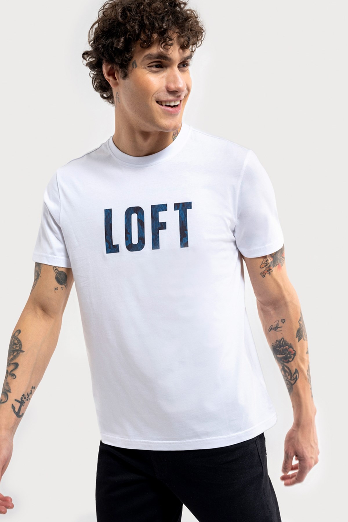 Loft Erkek Tişört LF2035789 Beyaz
