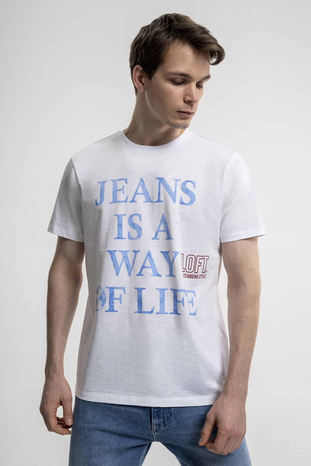 Loft Erkek Tişört LF2035795 Beyaz