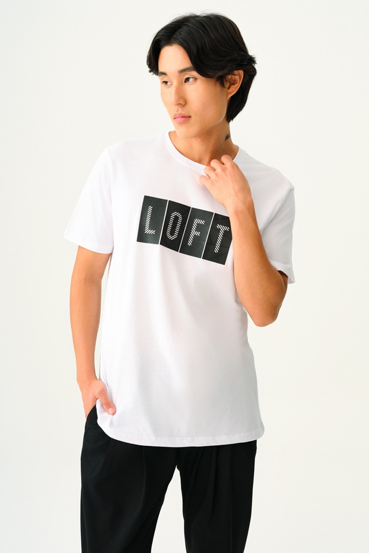 Loft Erkek Tişört LF2035827 Beyaz