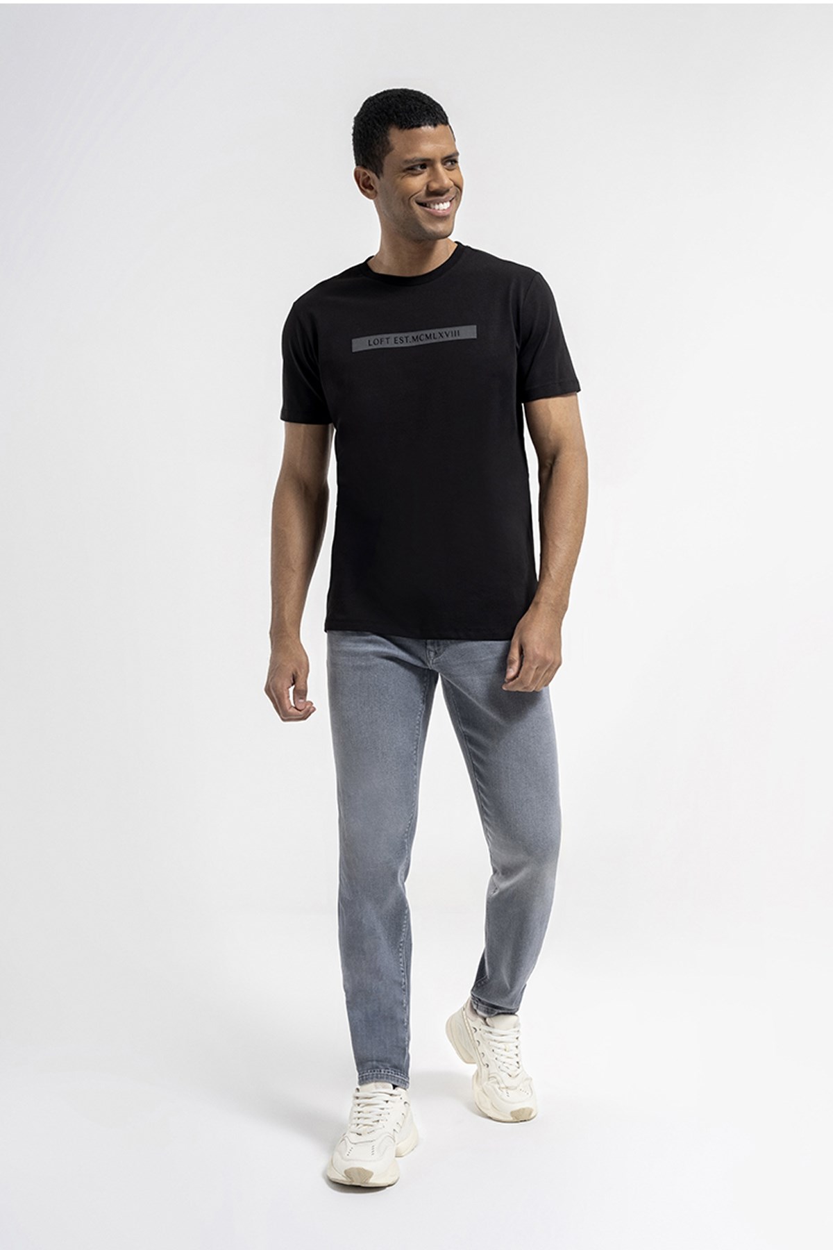 Loft Erkek Tişört LF2035838 Siyah