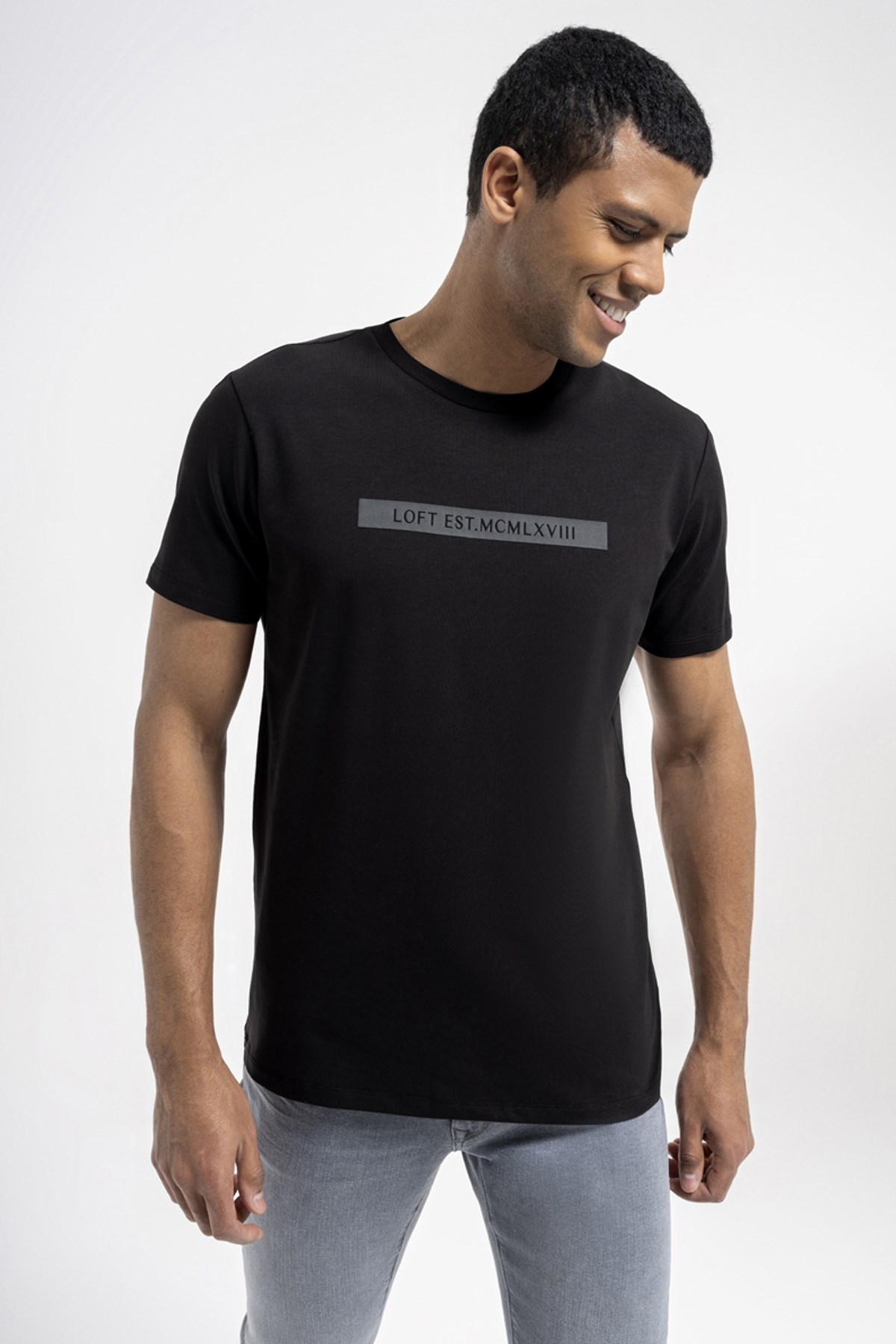 Loft Erkek Tişört LF2035838 Siyah