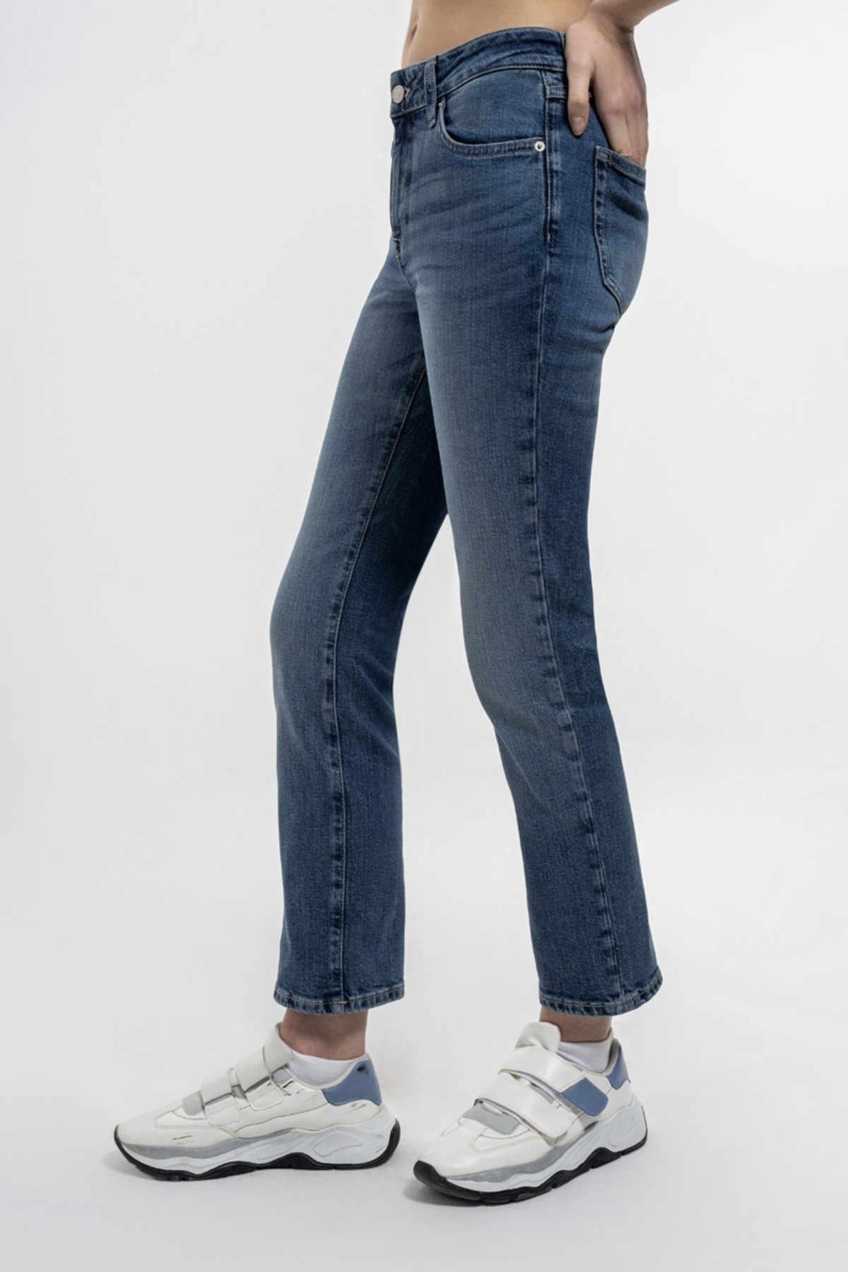Loft Mom Slim Fit  Kadın Pantolon LF2036263 Mavi