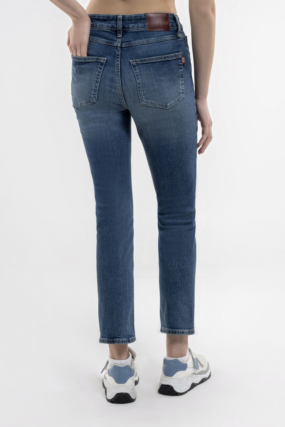Loft Mom Slim Fit  Kadın Pantolon LF2036263 Mavi
