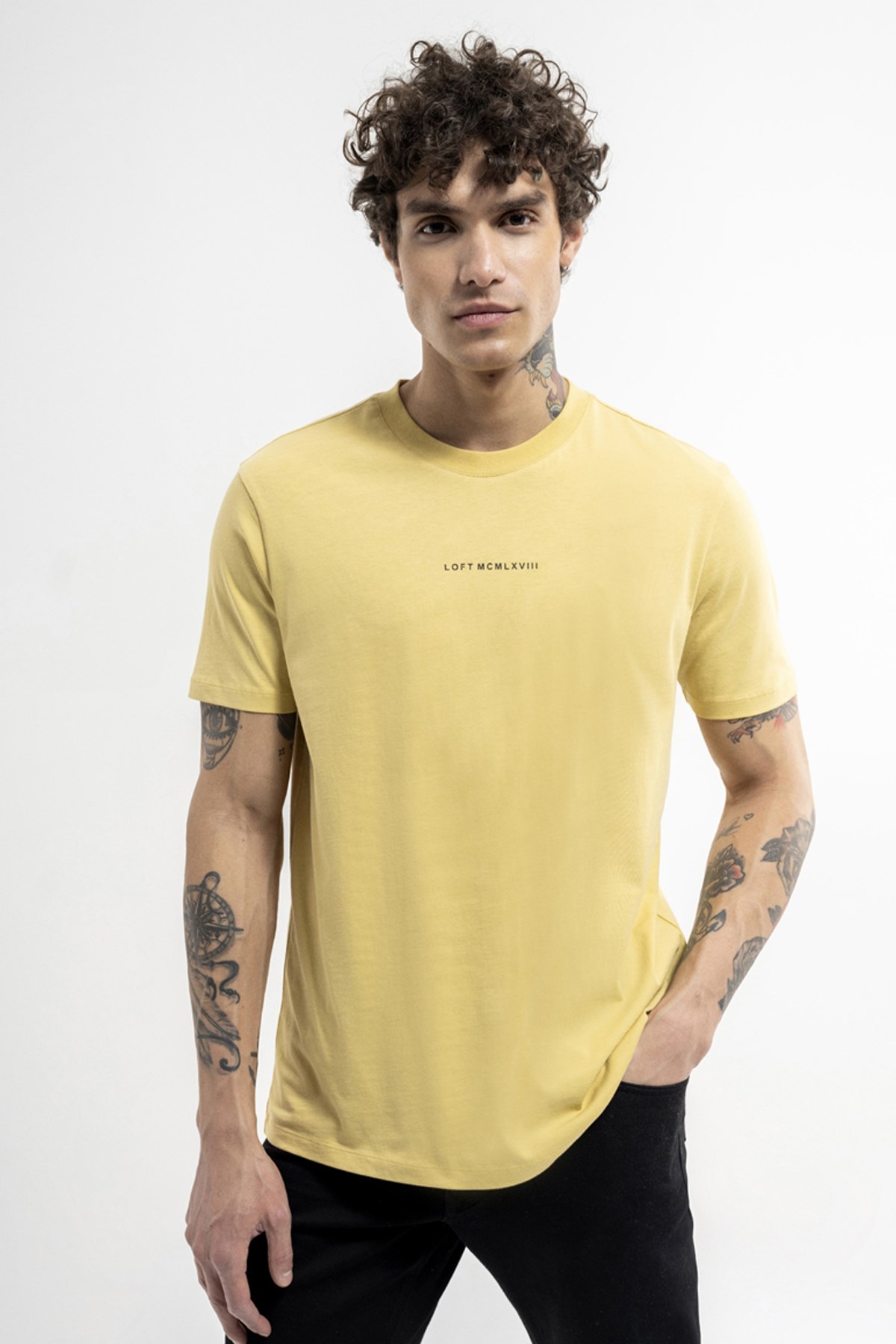 Loft Erkek Tişört LF2036274 Sarı