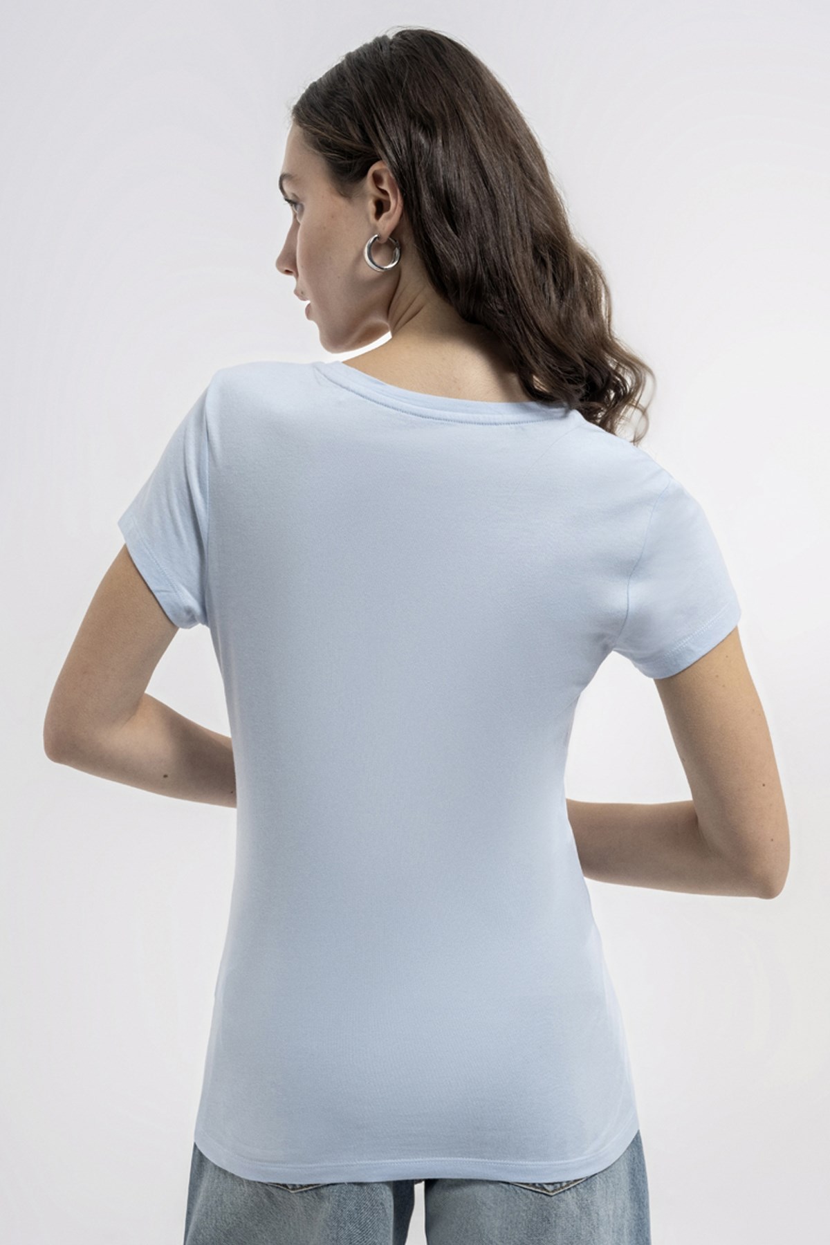 Loft Regular Fit Kadın Tişört LF2036284 Mavi