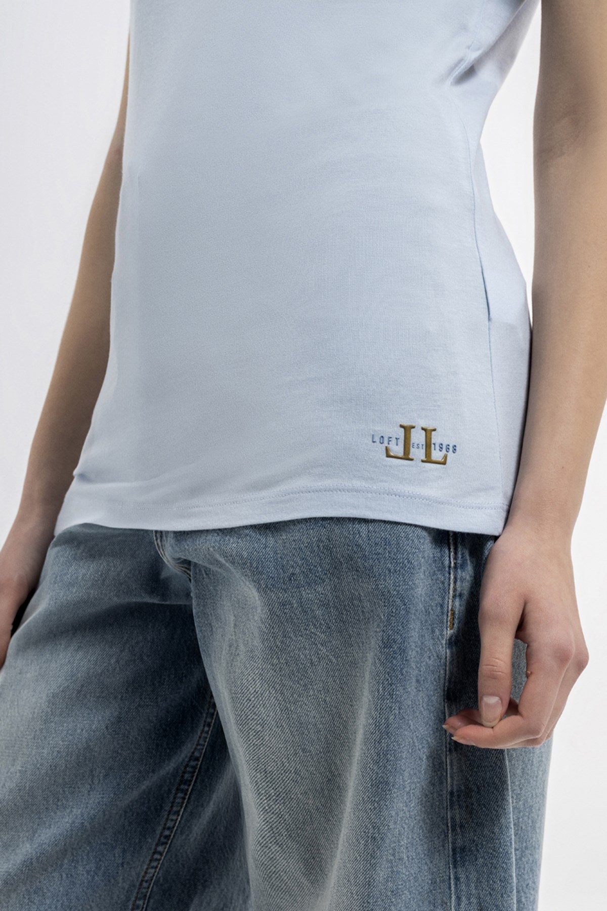 Loft Regular Fit Kadın Tişört LF2036284 Mavi