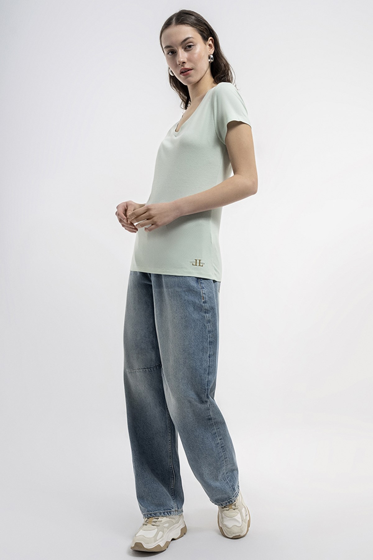 Loft Regular Fit Kadın Tişört LF2036284 Yeşil