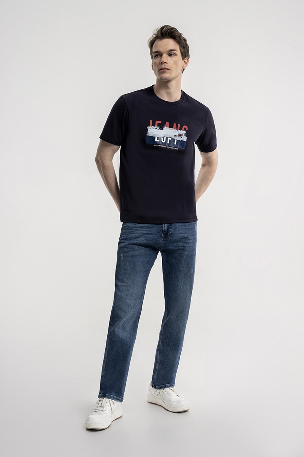 Loft Erkek Tişört LF2036325 Lacivert