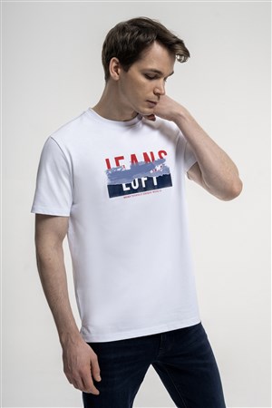 Loft Erkek Tişört LF2036325 Beyaz