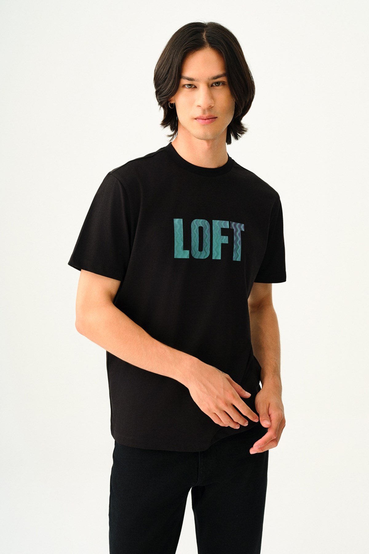 Loft Erkek Tişört LF2036408 Siyah