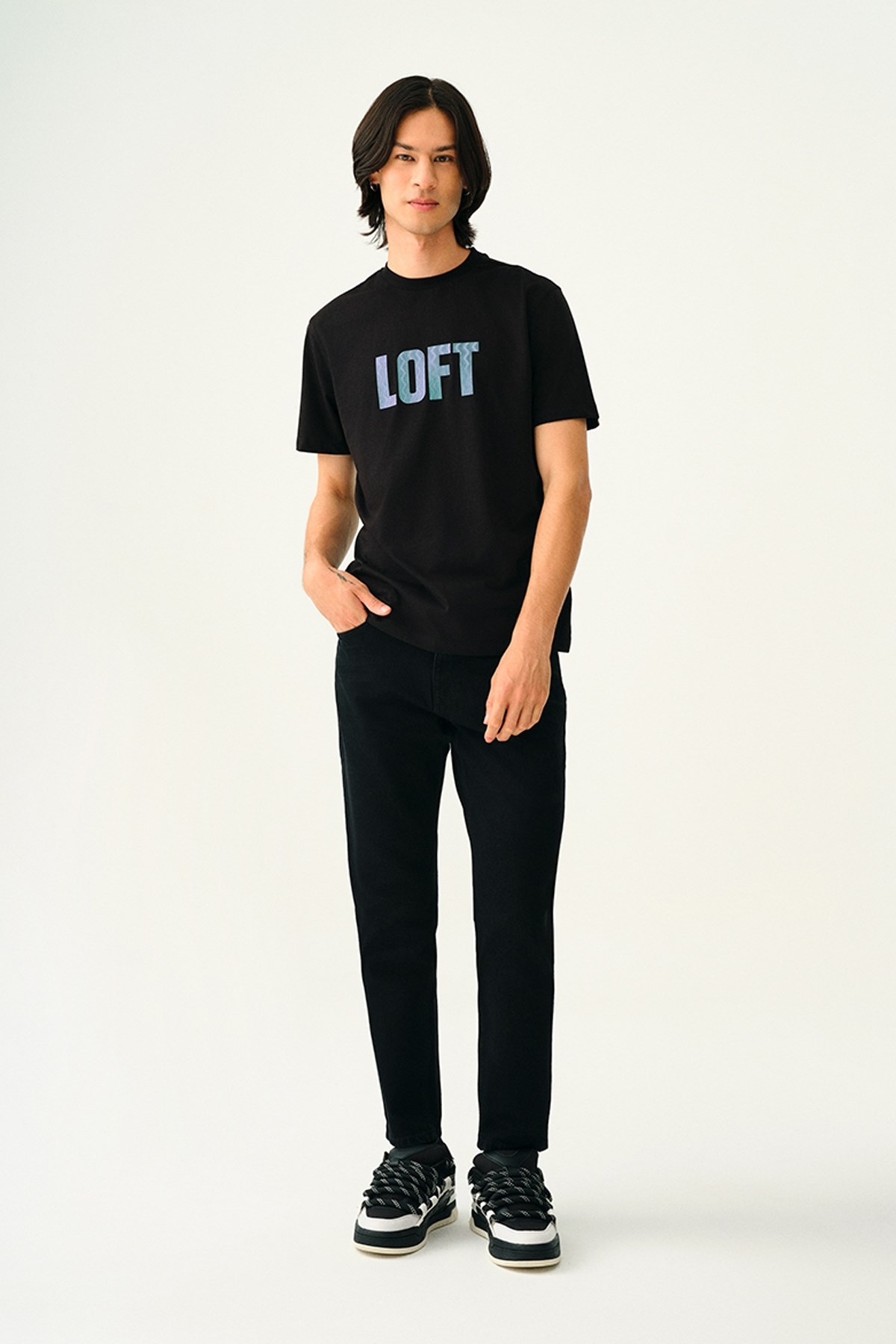 Loft Erkek Tişört LF2036408 Siyah