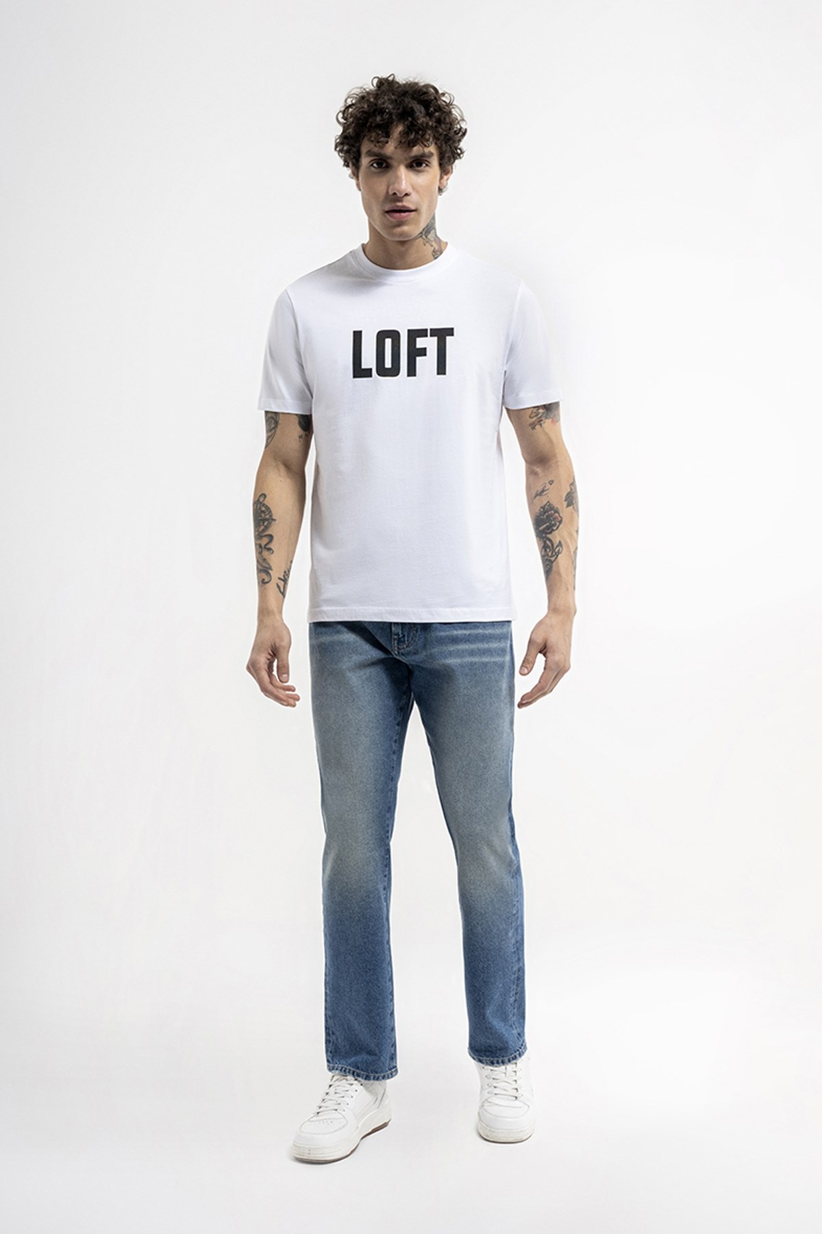 Loft Erkek Tişört LF2036409 Beyaz