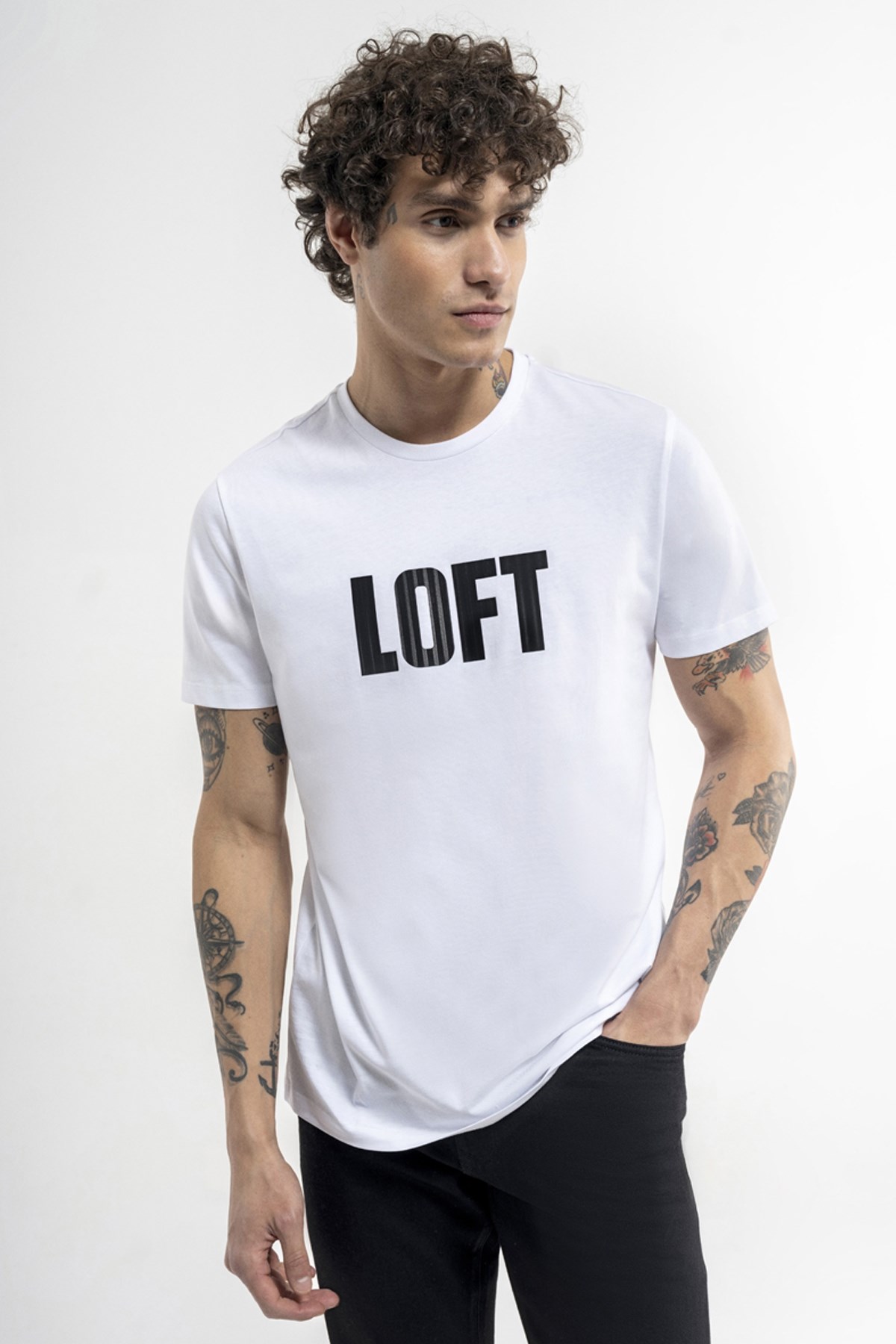 Loft Erkek Tişört LF2036411 Beyaz
