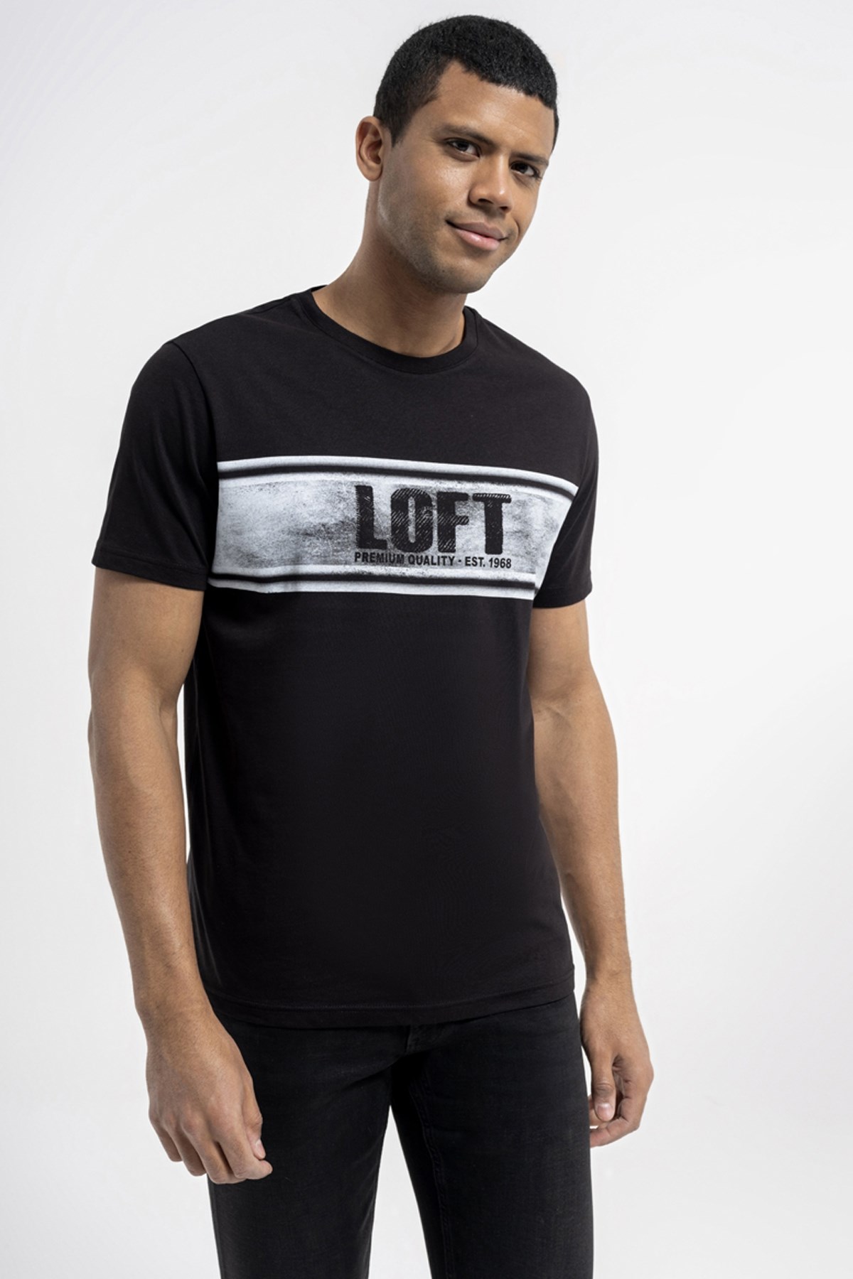 Loft Erkek Tişört LF2036418 Siyah