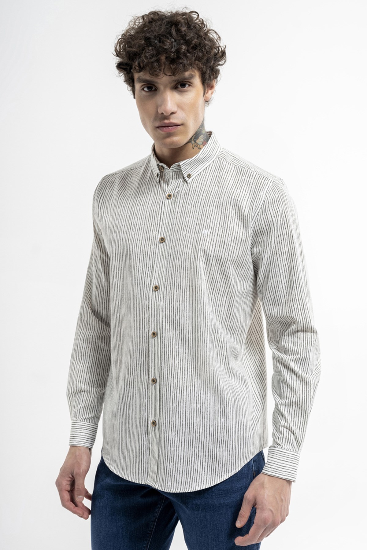 Loft Slim Fit Erkek Gömlek LF2036430 Haki