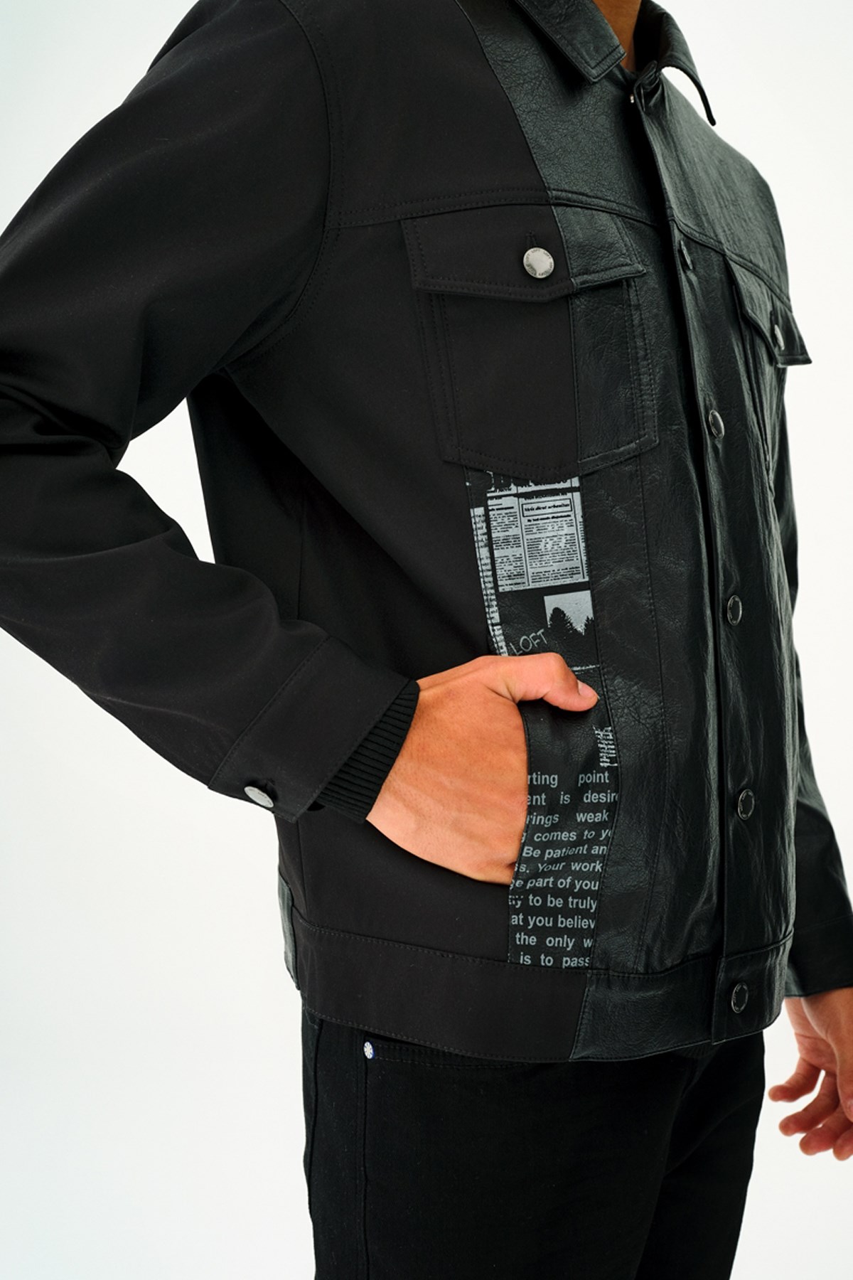 Loft Erkek Deri Ceket LF2036484 Siyah