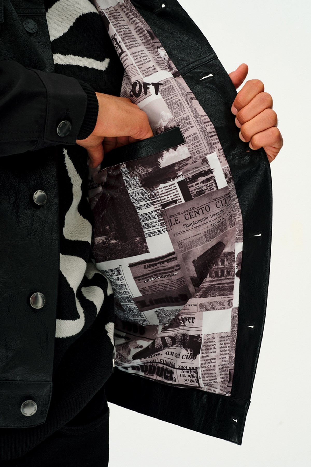 Loft Erkek Deri Ceket LF2036484 Siyah