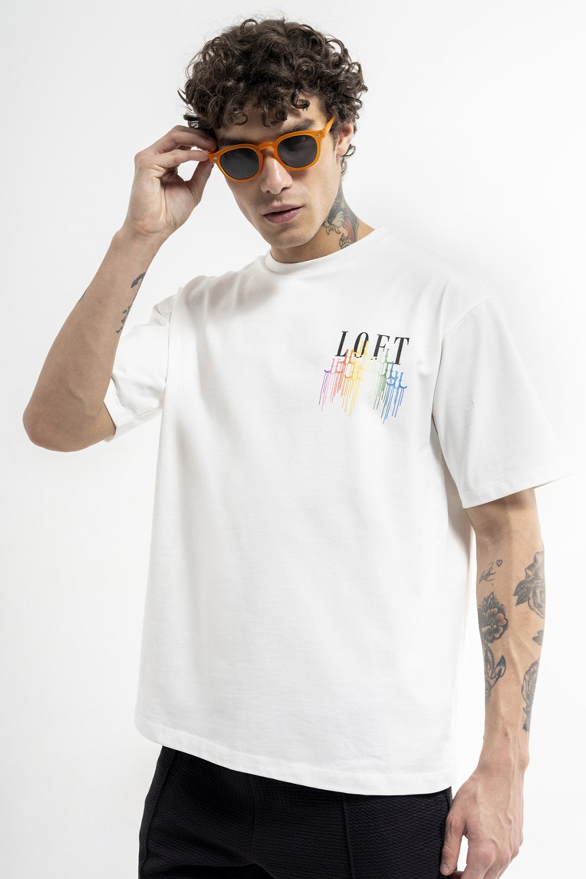 Loft Loose Fit  Erkek Tişört LF2036529 Beyaz
