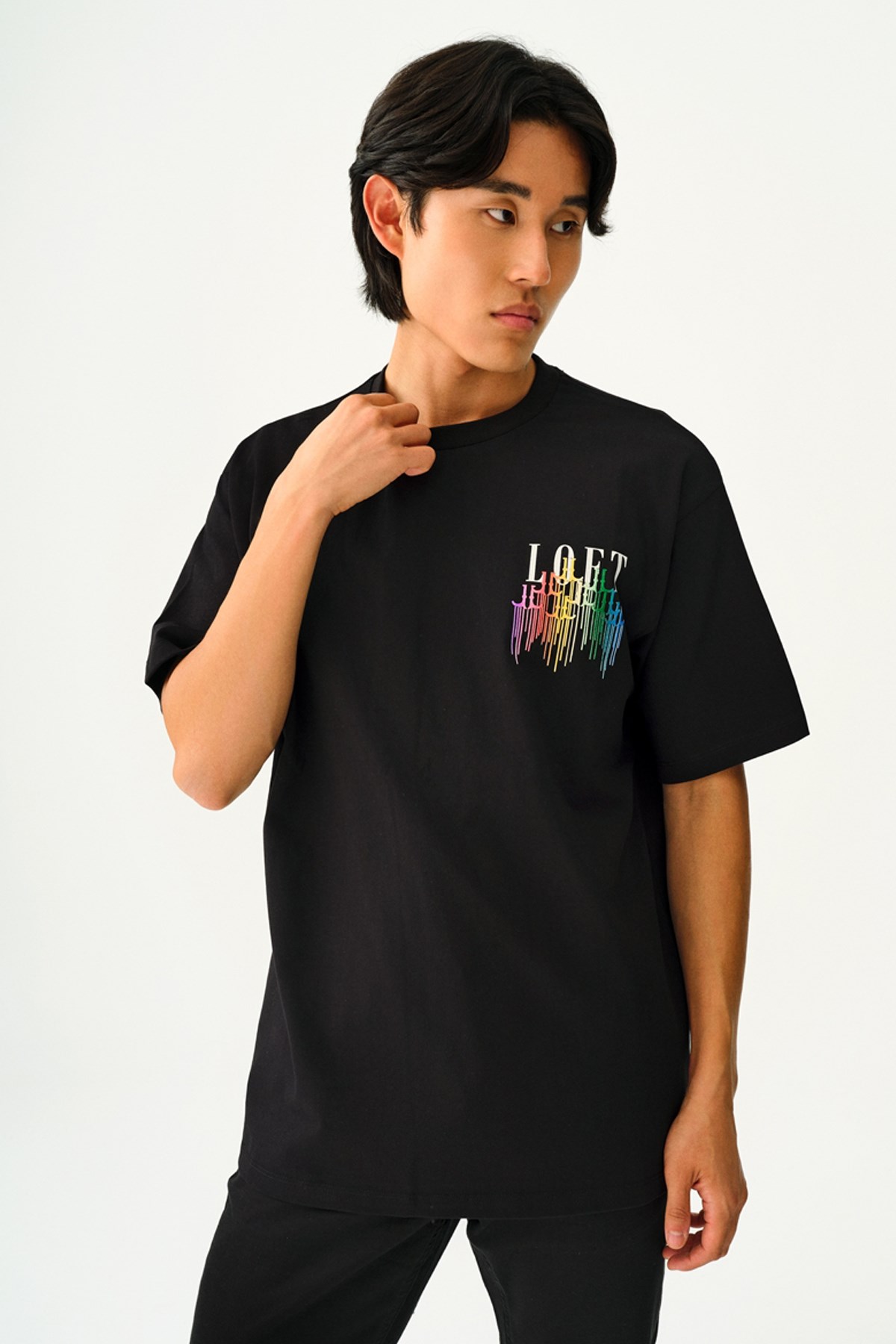 Loft Loose Fit  Erkek Tişört LF2036529 Siyah