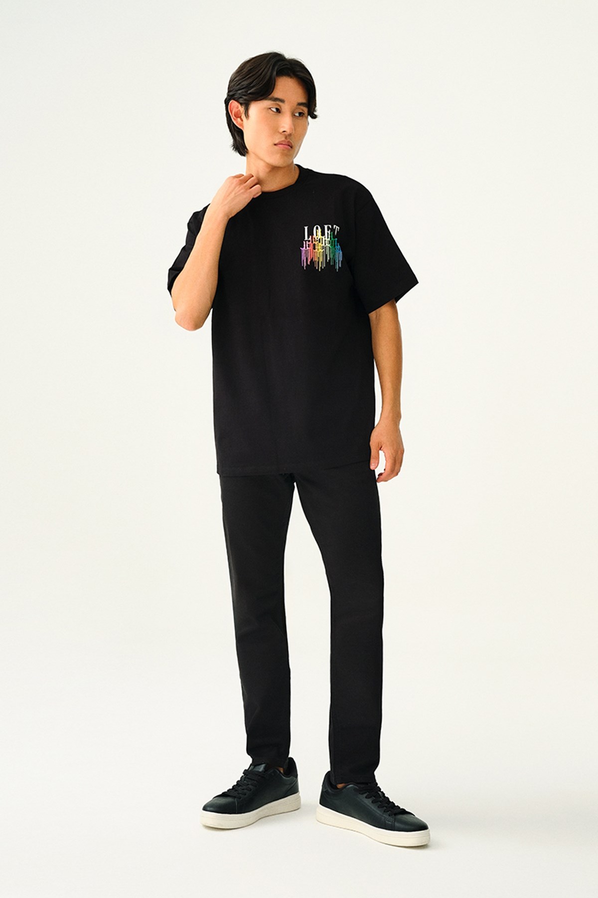 Loft Loose Fit  Erkek Tişört LF2036529 Siyah