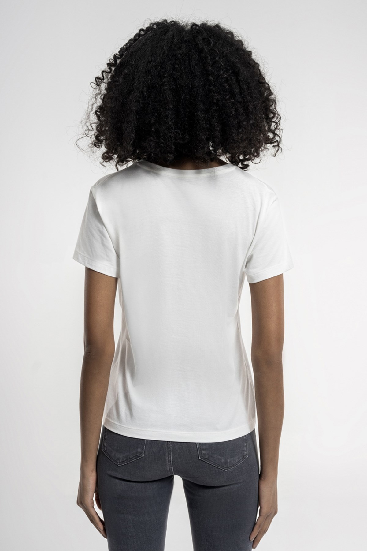 Loft Slim Fit Kadın Tişört LF2036534 Beyaz