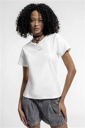 Loft Kadın Tişört LF2036535 Beyaz