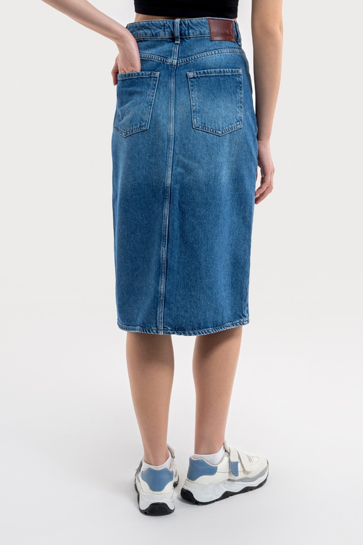Loft Kadın Etek LF2036556 Mavi