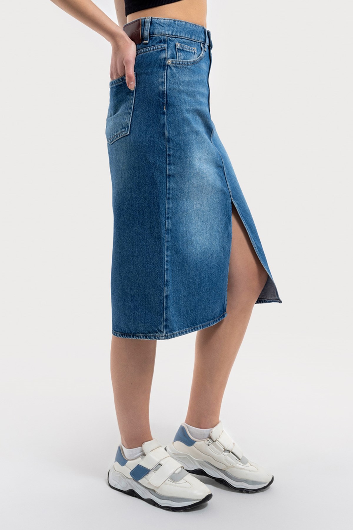 Loft Kadın Etek LF2036556 Mavi