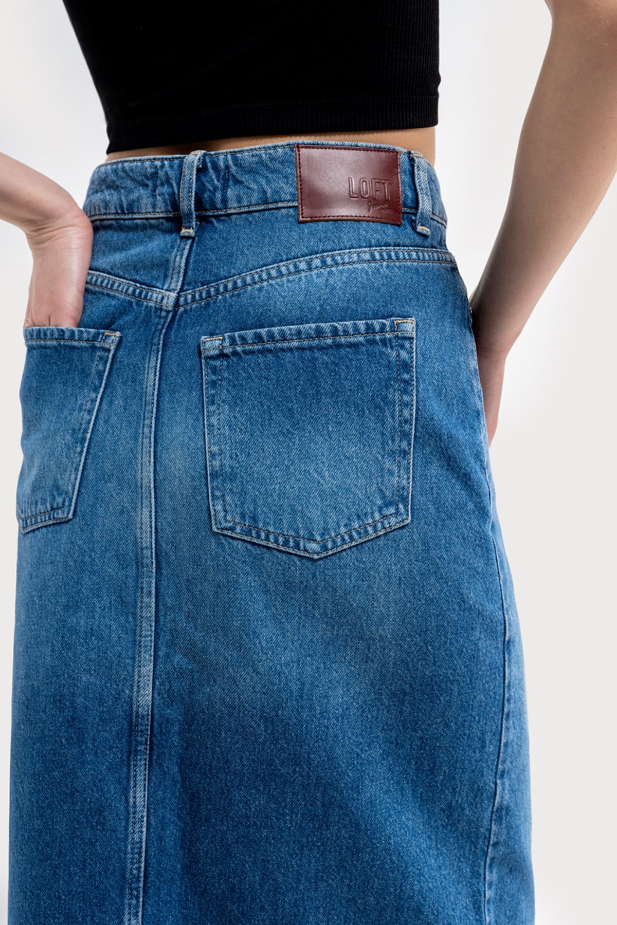 Loft Kadın Etek LF2036556 Mavi