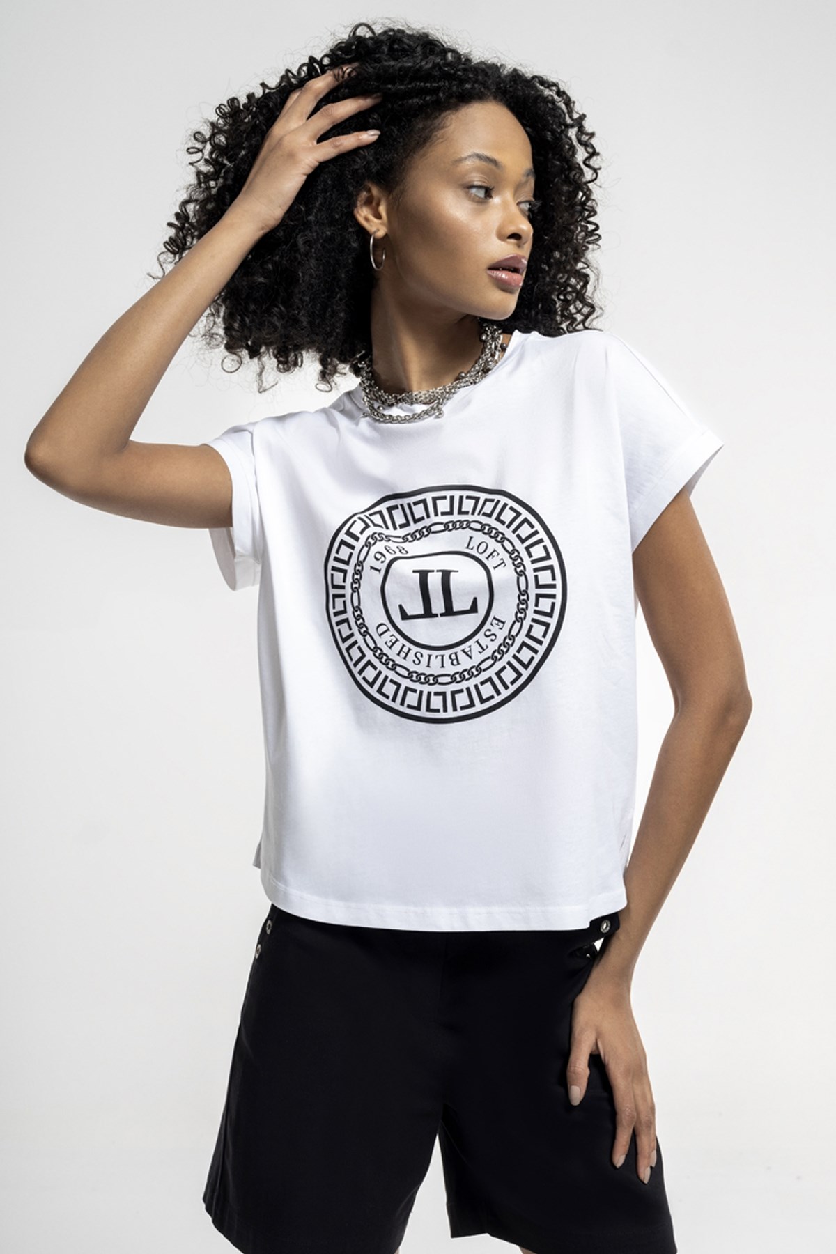 LoftRelax Fit Kadın Tişört LF2036561 Beyaz