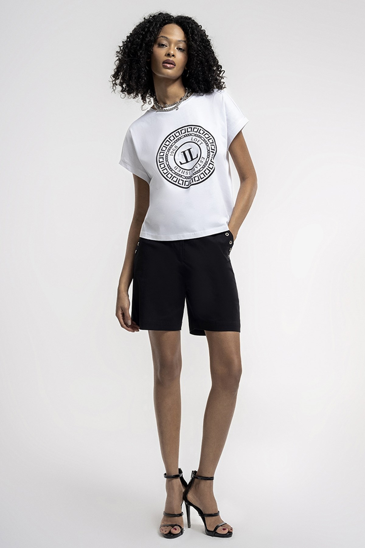 LoftRelax Fit Kadın Tişört LF2036561 Beyaz