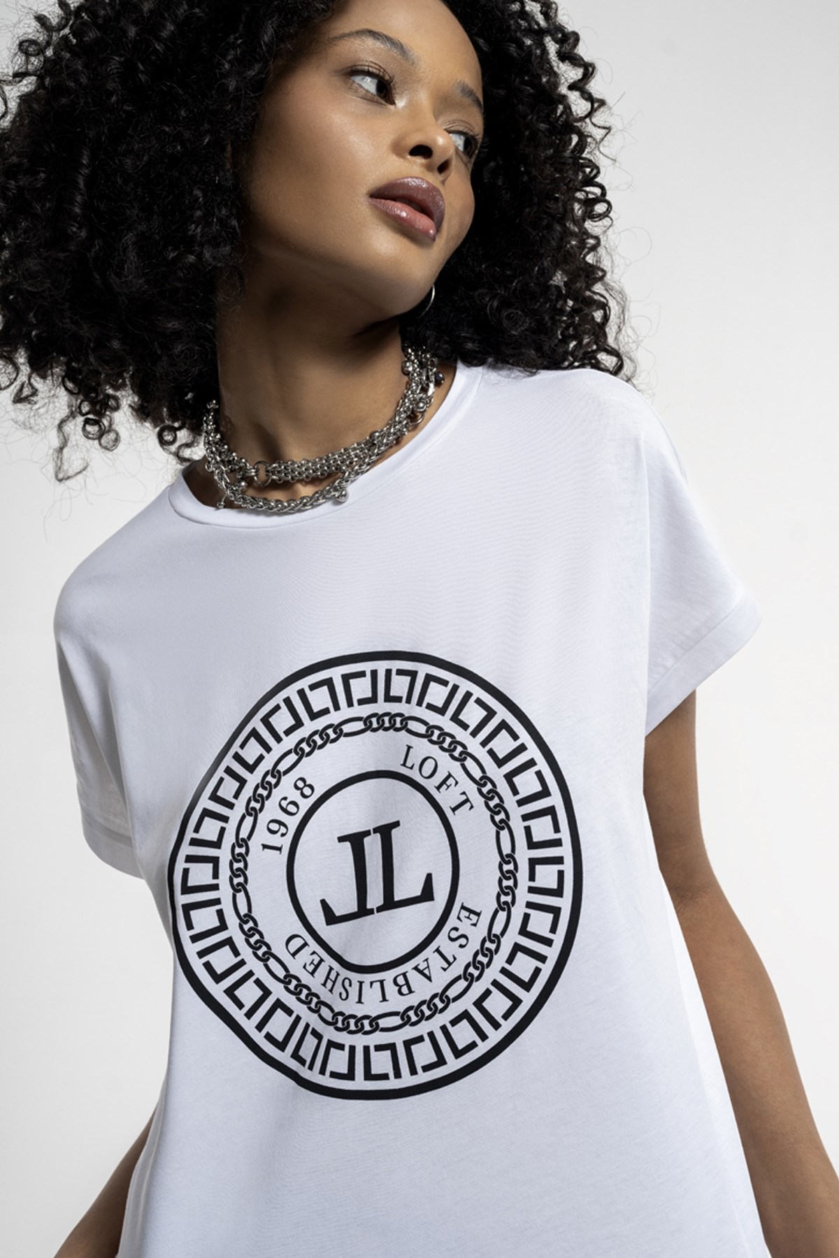 LoftRelax Fit Kadın Tişört LF2036561 Beyaz