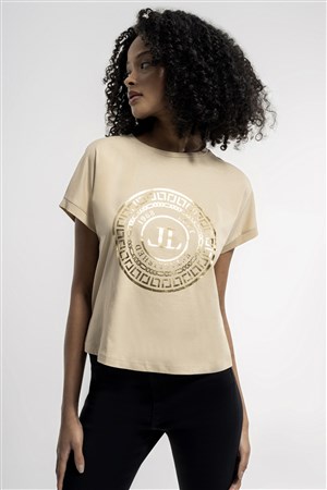 LoftRelax Fit Kadın Tişört LF2036561 Bej