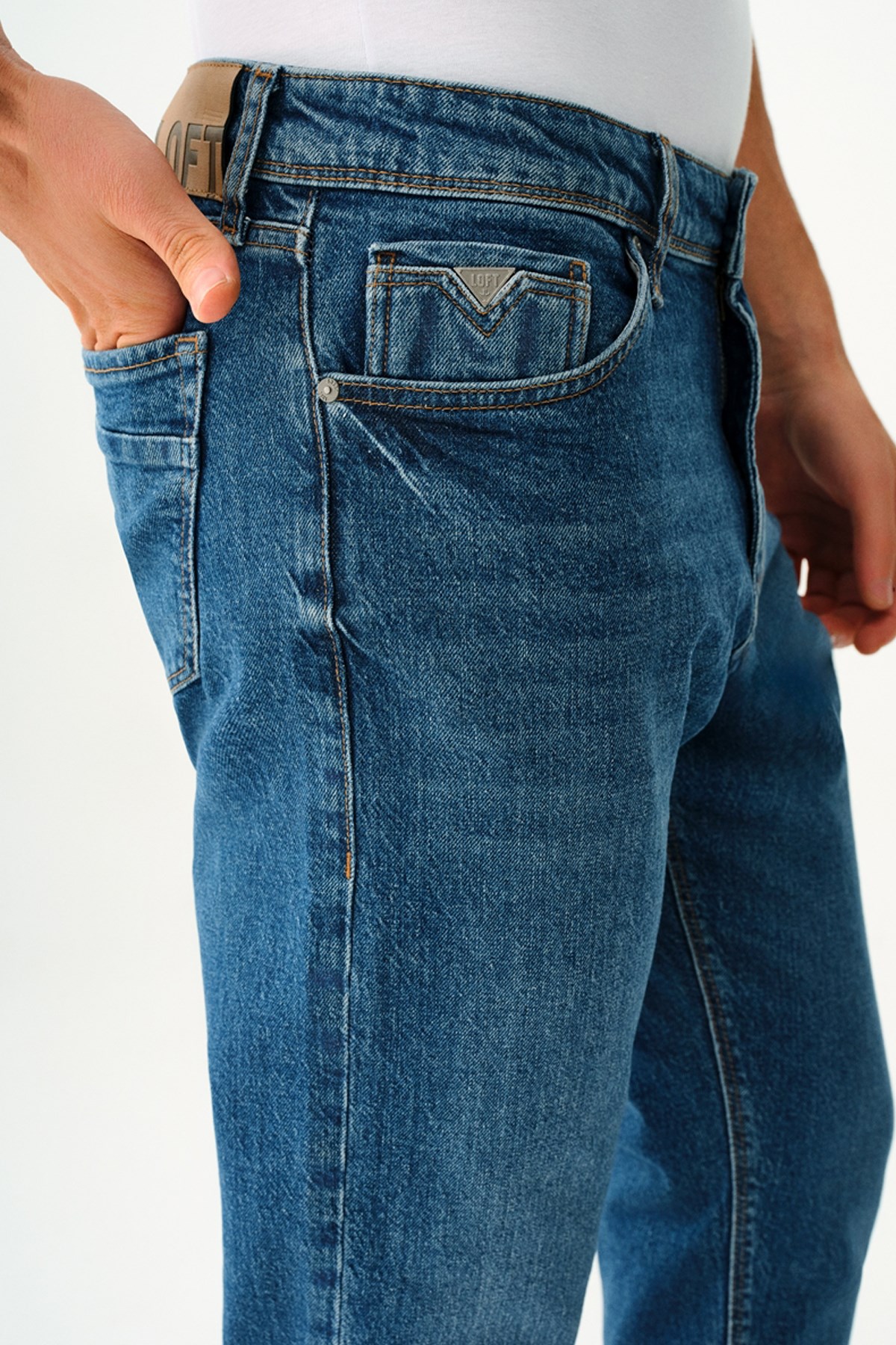 Loft Gabriel Mid Wash Erkek Pantolon LF2037030 Mavi
