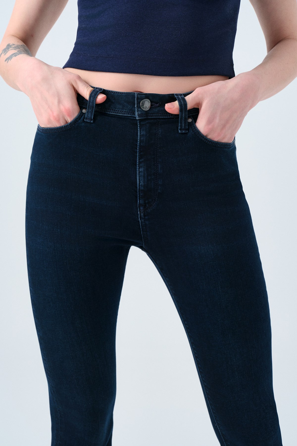 Loft Natalie Minael Kadın Jean Pantolon LF2037058 Lacivert