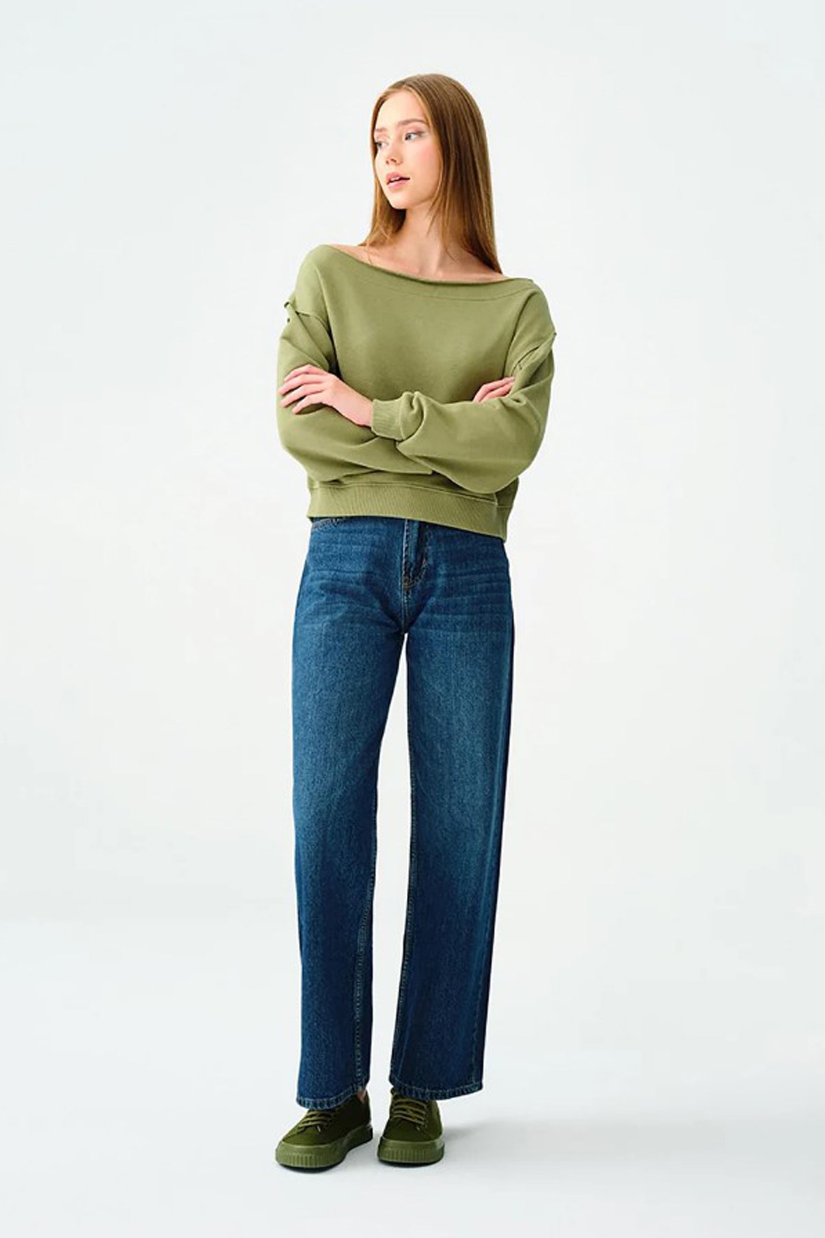 Loft Nora Regular Fit Kadın Pantolon LF2037068 Mavi