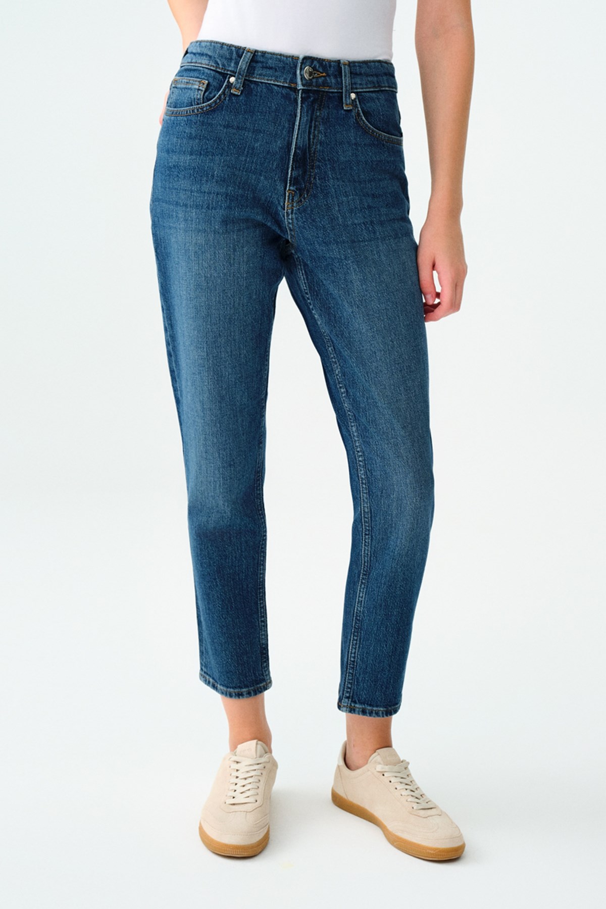 Loft Mom Stella Kadın Pantolon LF2037086 Mavi